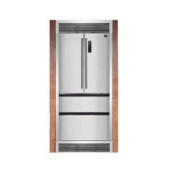 Forno 33 in. 19 cu.ft. French Door Refrigerator in Stainless Steel w/ Trim Kit - FFFFD1907-37SG