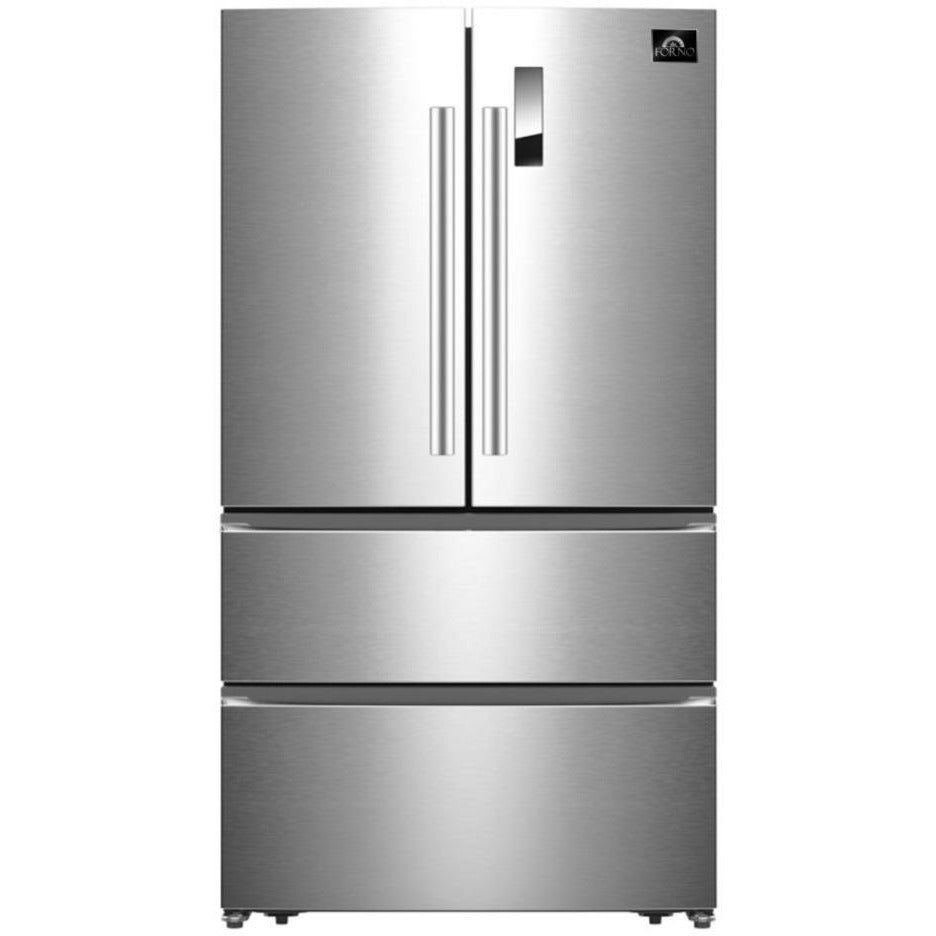 Forno 33 in. 19 cu.ft. French Door Refrigerator in Stainless Steel - FFFFD1907-33SB