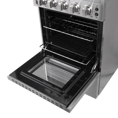 Forno 24" Pro-Style Electric Range with 4 Burners in Stainless Steel - FFSEL6069-24