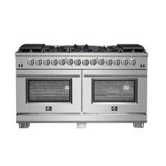 Forno 60" Capriasca Dual Fuel Range with 240v Electric Oven - 10 Sealed Burners and 200,000 BTUs - FFSGS6187-60