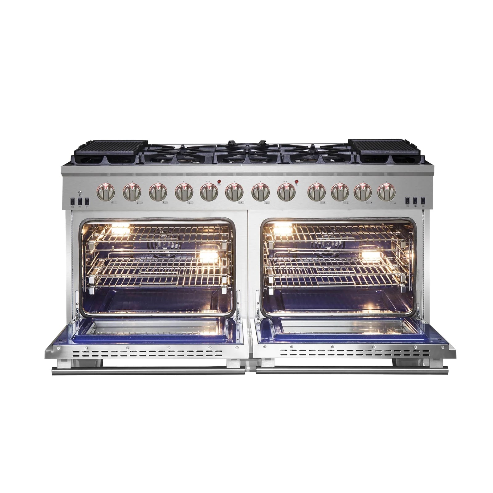 Forno 60" Capriasca Gas Range with 10 Burners and 200,000 BTUs - FFSGS6260-60