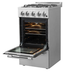 Forno 20" Lamazze Gas Range with 4 Burners and 21,200 BTUs in Stainless Steel - FFSGS6265-20