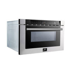 Forno 24 inch Microwave Drawer In Stainless Steel - Professional, FMWDR300024