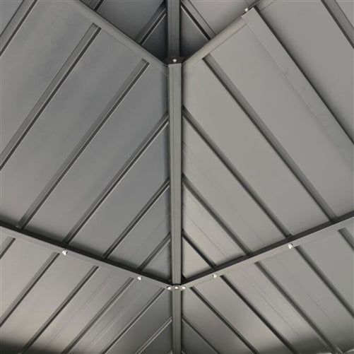 Aleko Double Roof Aluminum and Steel Frame Hardtop Gazebo with Mosquito Net - 12 x 10 Feet - GAZM10X12-AP