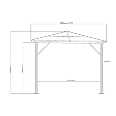 Aleko Aluminum Frame Hardtop Gazebo with Removable Mesh Walls and Curtains - 10 x 10 Feet - GZBHR03-AP