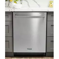 Thor Kitchen Package - 30 in. Natural Gas Range, Range Hood, Microwave Drawer, Refrigerator, Dishwasher, Wine Cooler