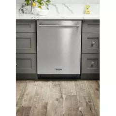 Thor Kitchen Package - 36 In. Natural Gas Range, Refrigerator with Water and Ice Dispenser, Dishwasher