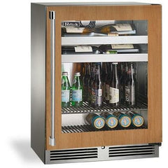 Perlick 24" Beverage Center Fully Integrated Glass Door, Sottile Sh.Depth (18") , 3.1 cu. ft. Capacity - HH24BS-4-4