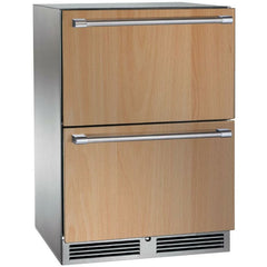 Perlick 24" Undercounter Outdoor Refrigerator Drawers with 5.2 cu. ft. Capacity, Panel Ready Door - HP24RO-4-6