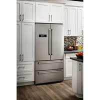 Thor Kitchen Package - 36 in. Propane Gas Range, Range Hood, Microwave Drawer, Refrigerator, Dishwasher, Wine Cooler