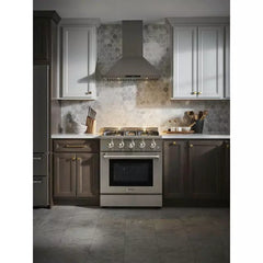 Thor Kitchen Package - 30 in. Propane Gas Burner/Electric Oven Range, Range Hood, Microwave Drawer, Refrigerator, Dishwasher