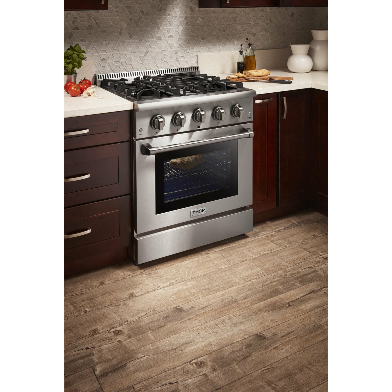 Thor Kitchen Professional 30 Inch Dual Fuel Range in Stainless Steel - HRD3088U