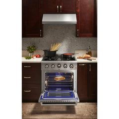 Thor Kitchen Professional 30 Inch Dual Fuel Range in Stainless Steel - HRD3088U