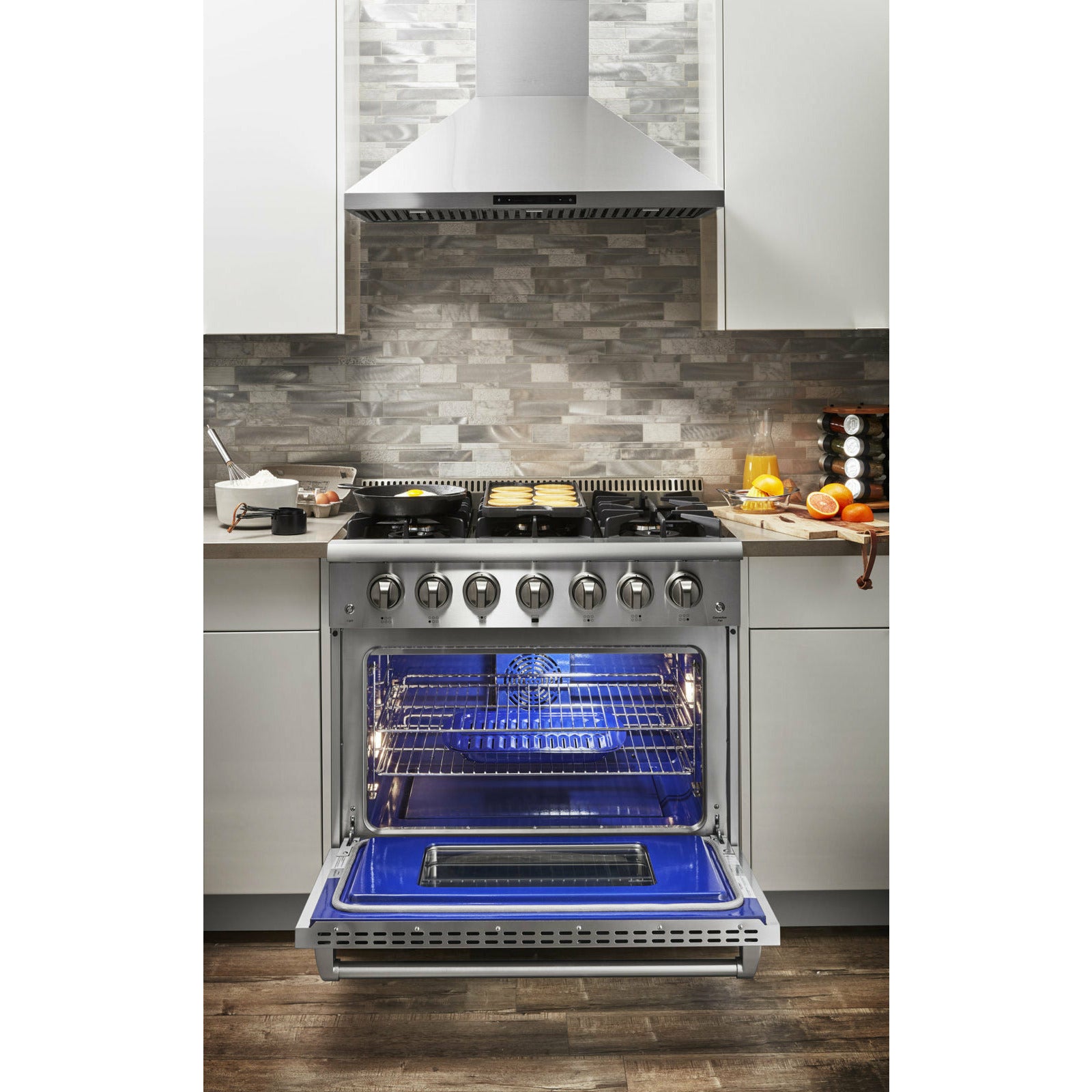 Thor Kitchen 36 Inch Professional Dual Fuel Range in Stainless Steel - HRD3606U