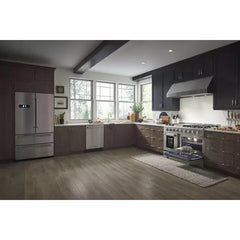 Thor Kitchen Package - 48 in. Propane Gas Range, Range Hood, Refrigerator with Water and Ice Dispenser, Dishwasher