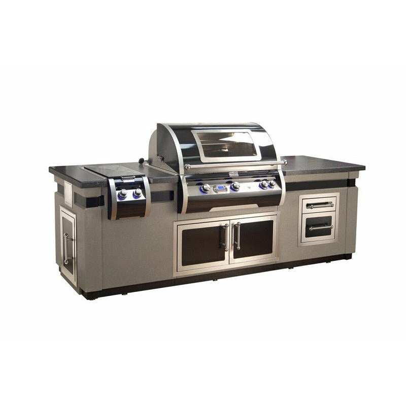 Fire Magic Grills 108 Inch Black Diamond Island System Designed for Double Drawer - IH790-SMD-108BA