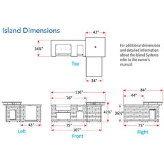 Fire Magic Grills 116 Inch L-Shape Reclaimed Wood Island System - IL660-SPD-116BA