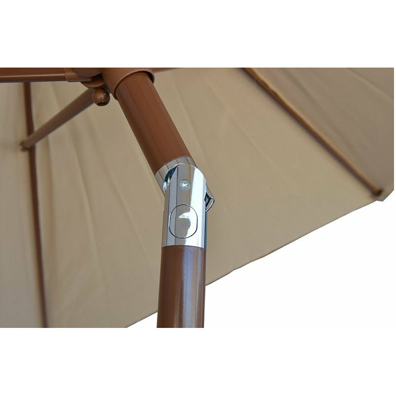KoKoMo Grills 9' Outdoor Kitchen Umbrella Hand Crank and Tilt Beige Color - KO-UMB729