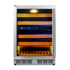 KingsBottle 24" Under Counter Dual Zone Wine Cooler Drinks 44 Bottles - KBU50DX