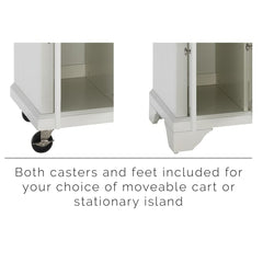 Crosley Lafayette 51.50 Inch Wood Top Full Size Kitchen Island/Cart - KF30001B