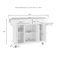 Crosley Full Size 51.50 Inch Wood Top Kitchen Cart - KF30001E