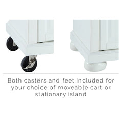 Crosley Alexandria 31 Inch Stainless Steel Top Portable Kitchen Island/Cart - KF30022A