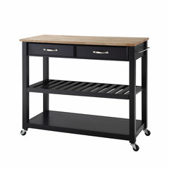 Crosley 43 Inch Wood Top Kitchen Prep Cart - KF30051