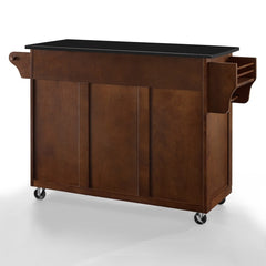 Crosley Eleanor 51.50 Inch Granite Top Kitchen Cart Mahogany - KF30174EMA
