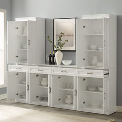 Crosley Stanton 3pc Sideboard And Pantry Set White - KF33035WH