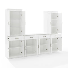 Crosley Stanton 3pc Sideboard And Pantry Set White - KF33035WH