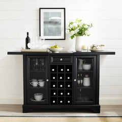 Crosley Lafayette Sliding Top Bar Cabinet - KF40002BBK