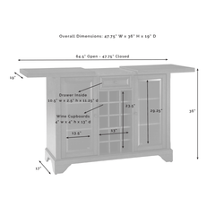 Crosley Lafayette Sliding Top Bar Cabinet - KF40002BBK