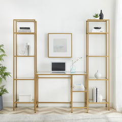 Crosley Aimee 78 Inch 3pc Desk And Etagere Set - KF65005GL