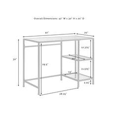 Crosley Aimee 78 Inch 3pc Desk And Etagere Set - KF65005GL