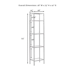 Crosley Aimee 78 Inch 3pc Desk And Etagere Set - KF65005GL