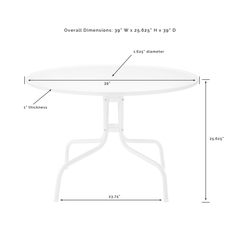 Crosley Ridgeland 104.50 Inch 5pc Outdoor Metal Dining Set - KO10015