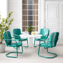 Crosley Ridgeland 104.50 Inch 5pc Outdoor Metal Dining Set - KO10015