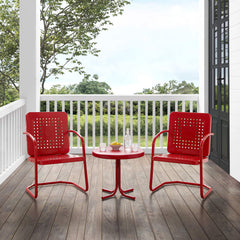 Crosley Bates 84 Inch 3pc Outdoor Metal Chair Set - KO10019