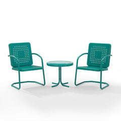 Crosley Bates 84 Inch 3pc Outdoor Metal Chair Set - KO10019