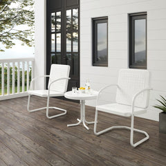 Crosley Bates 84 Inch 3pc Outdoor Metal Chair Set - KO10019
