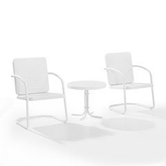 Crosley Bates 84 Inch 3pc Outdoor Metal Chair Set - KO10019