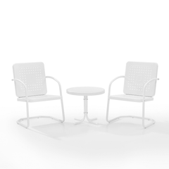 Crosley Bates 84 Inch 3pc Outdoor Metal Chair Set - KO10019