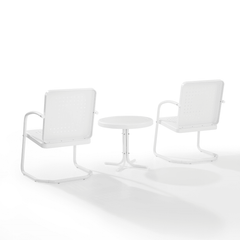 Crosley Bates 84 Inch 3pc Outdoor Metal Chair Set - KO10019
