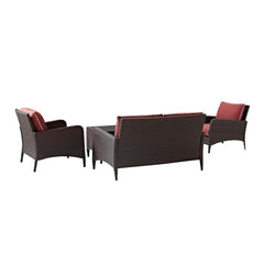 Crosley Kiawah 135 Inch 4pc Outdoor Wicker Conversation Set - KO70028BR