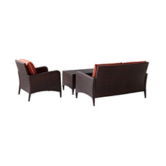Crosley Kiawah 103 Inch 3pc Outdoor Wicker Conversation Set - KO70031BR