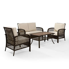 Crosley Tribeca 116 Inch 4pc Outdoor Wicker Conversation Set - KO70037