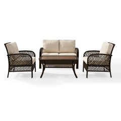 Crosley Tribeca 116 Inch 4pc Outdoor Wicker Conversation Set - KO70037