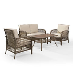 Crosley Tribeca 116 Inch 4pc Outdoor Wicker Conversation Set - KO70037
