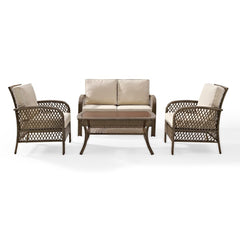 Crosley Tribeca 116 Inch 4pc Outdoor Wicker Conversation Set - KO70037