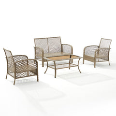 Crosley Tribeca 116 Inch 4pc Outdoor Wicker Conversation Set - KO70037